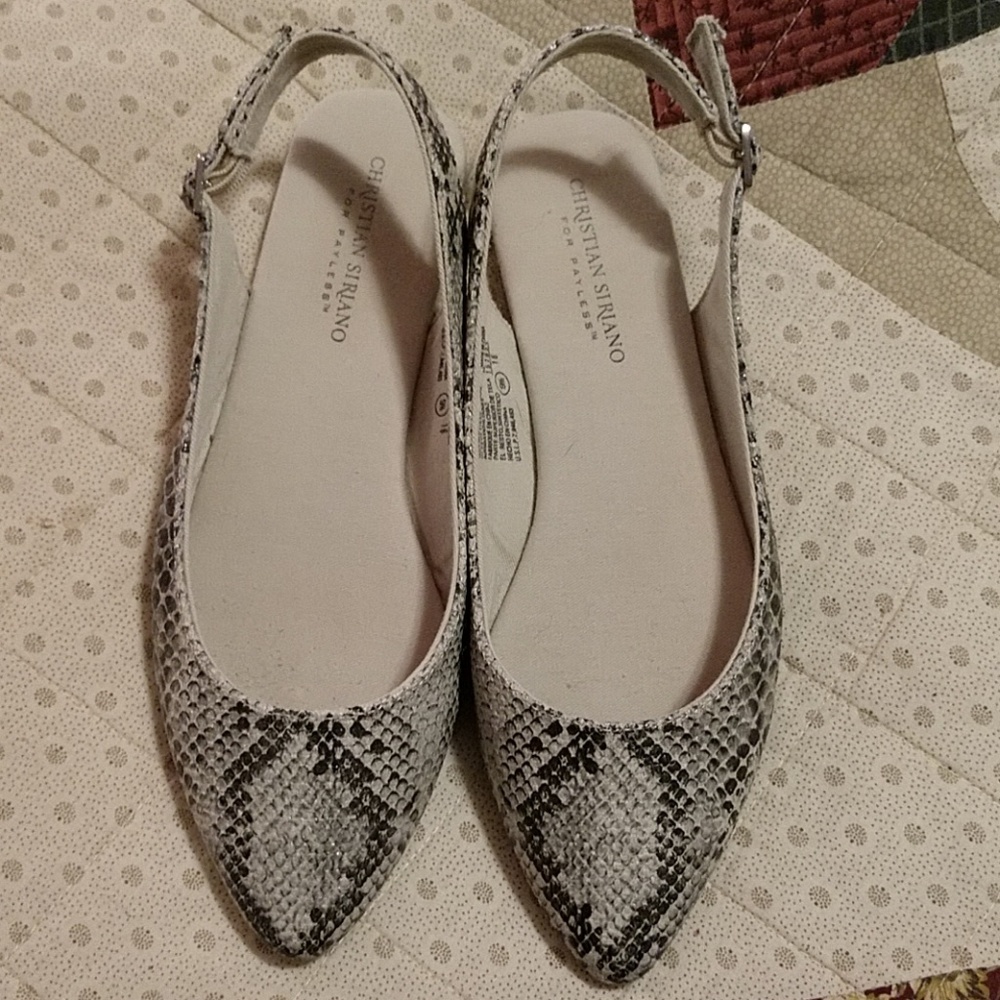 Snake skin slingback Christian Siriano